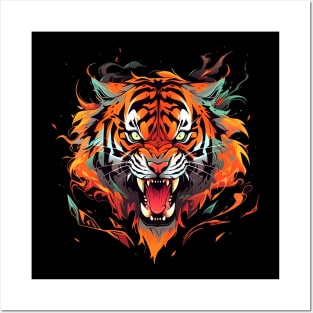 angry tiger Posters and Art